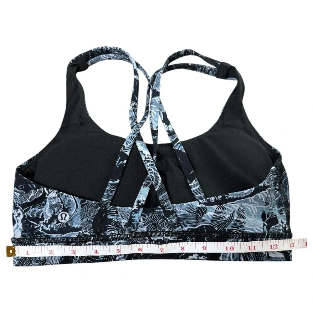 Lululemon Energy Sports Bra Size 8 Eternal Wave Starlight Black - Picture 7 of 8